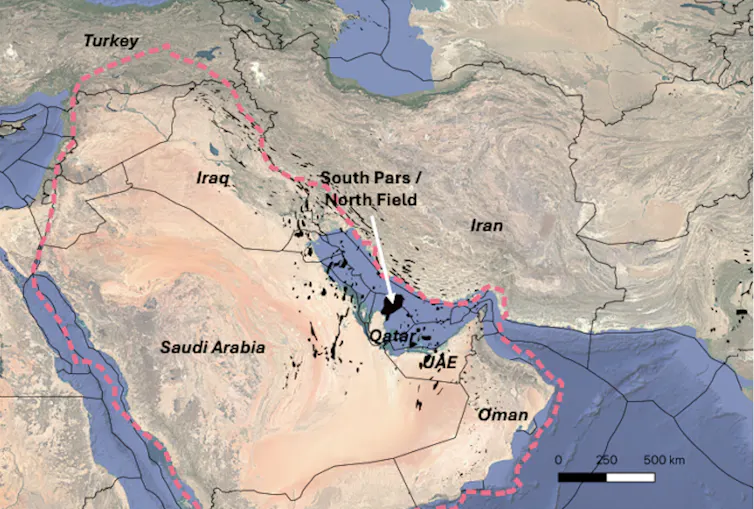 map of Arabian plate area