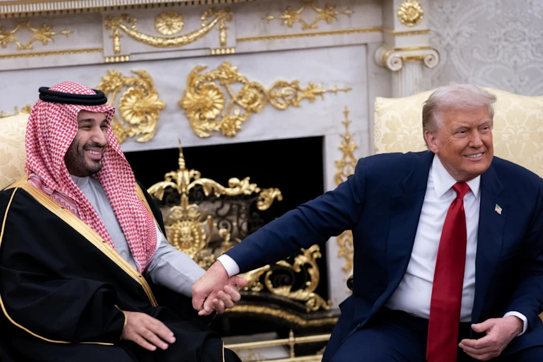 Saudi Crown Prince Mohammed bin Salman met US President Donald Trump in the White House in November 2025.