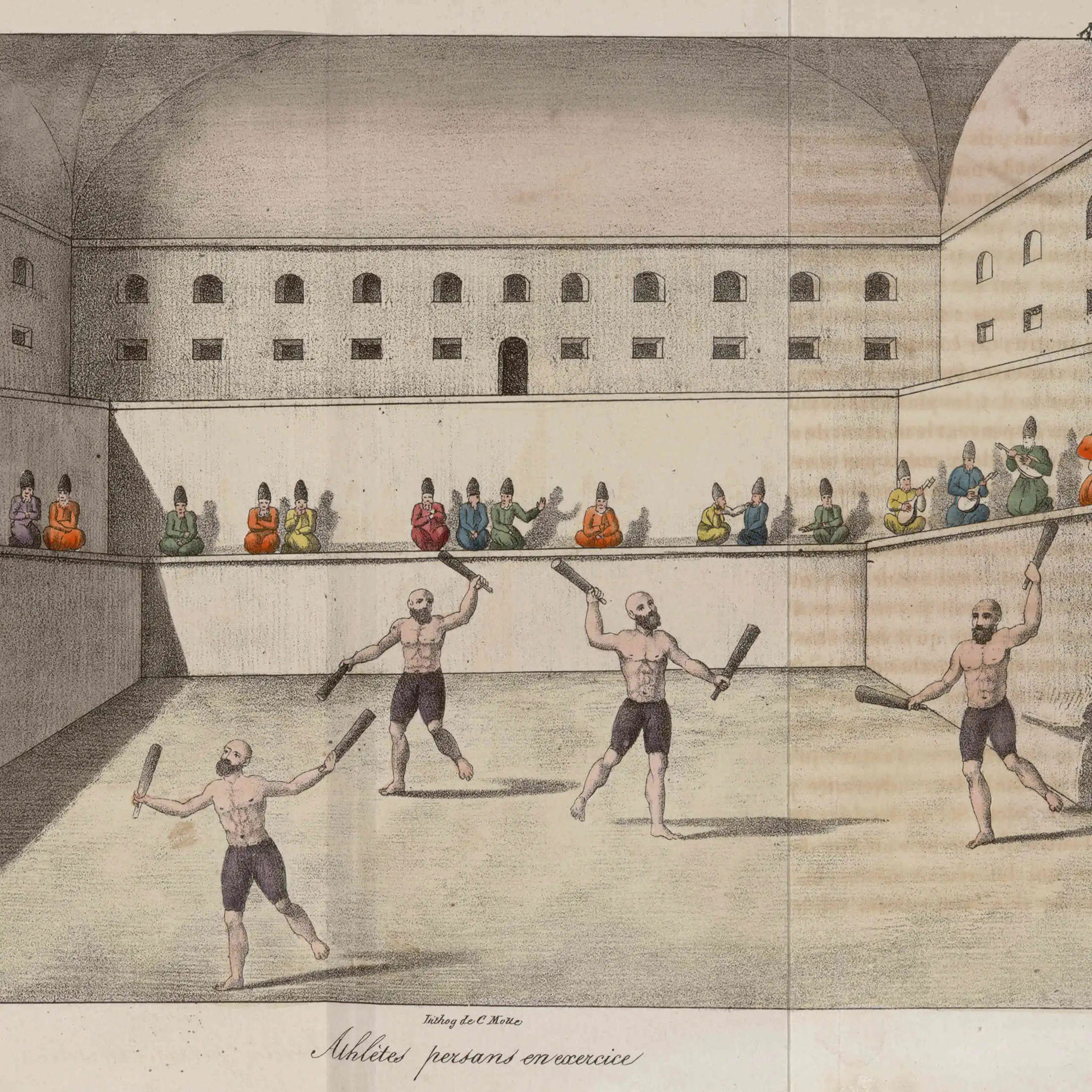 Gravure représentant une séance d’entraînement