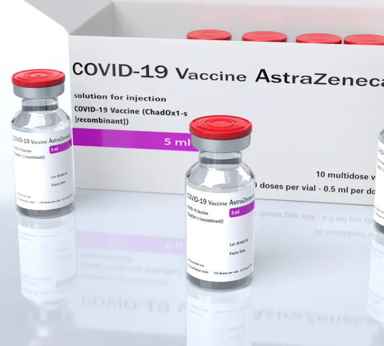 Two phials of the AstraZeneca COVID vaccine.