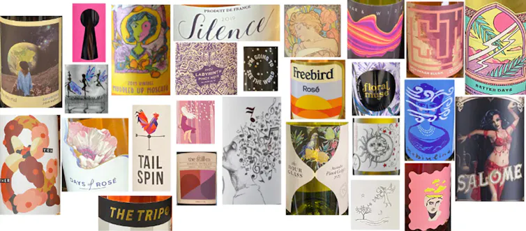 Labels depicting escaping reality.