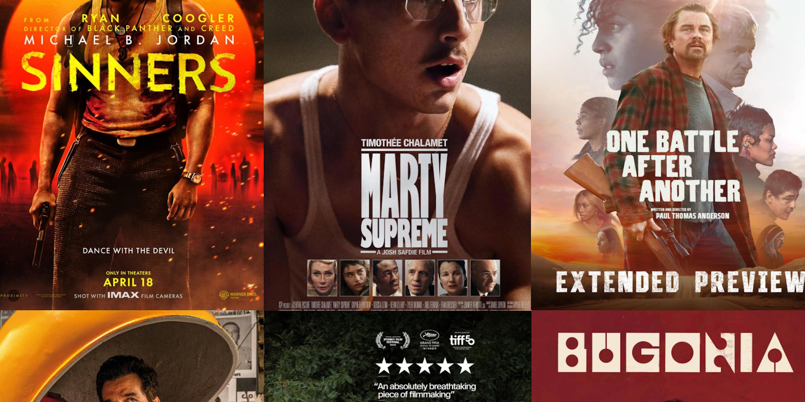 A composite image shows a grid with 6 different movies posters for Best Picture-nominated titles.