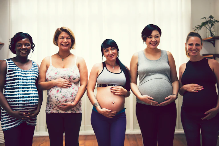 A group of pregnant women.