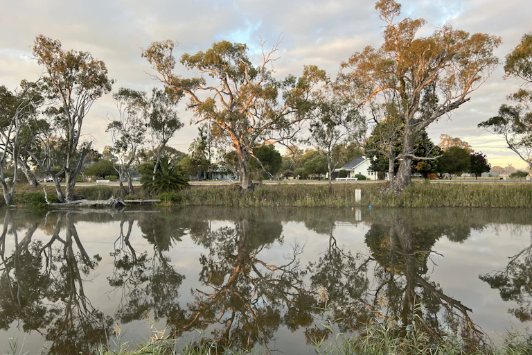 A river near Nhill in regional Victoria.