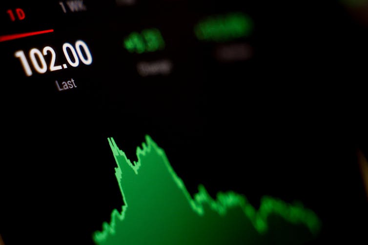 A mobile application displays the current crude oil prices on a mobile phone screen.