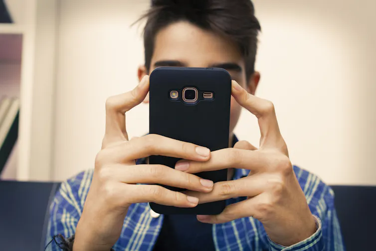 Boy with phone