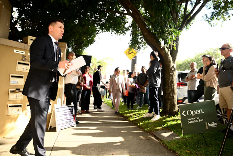 a property auction in Homebush, in Sydney