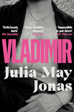 book cover: Vladimir - man with bare, slightly hairy chest under open shirt