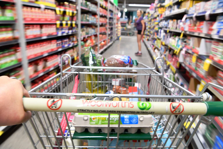 A full shopping trolley