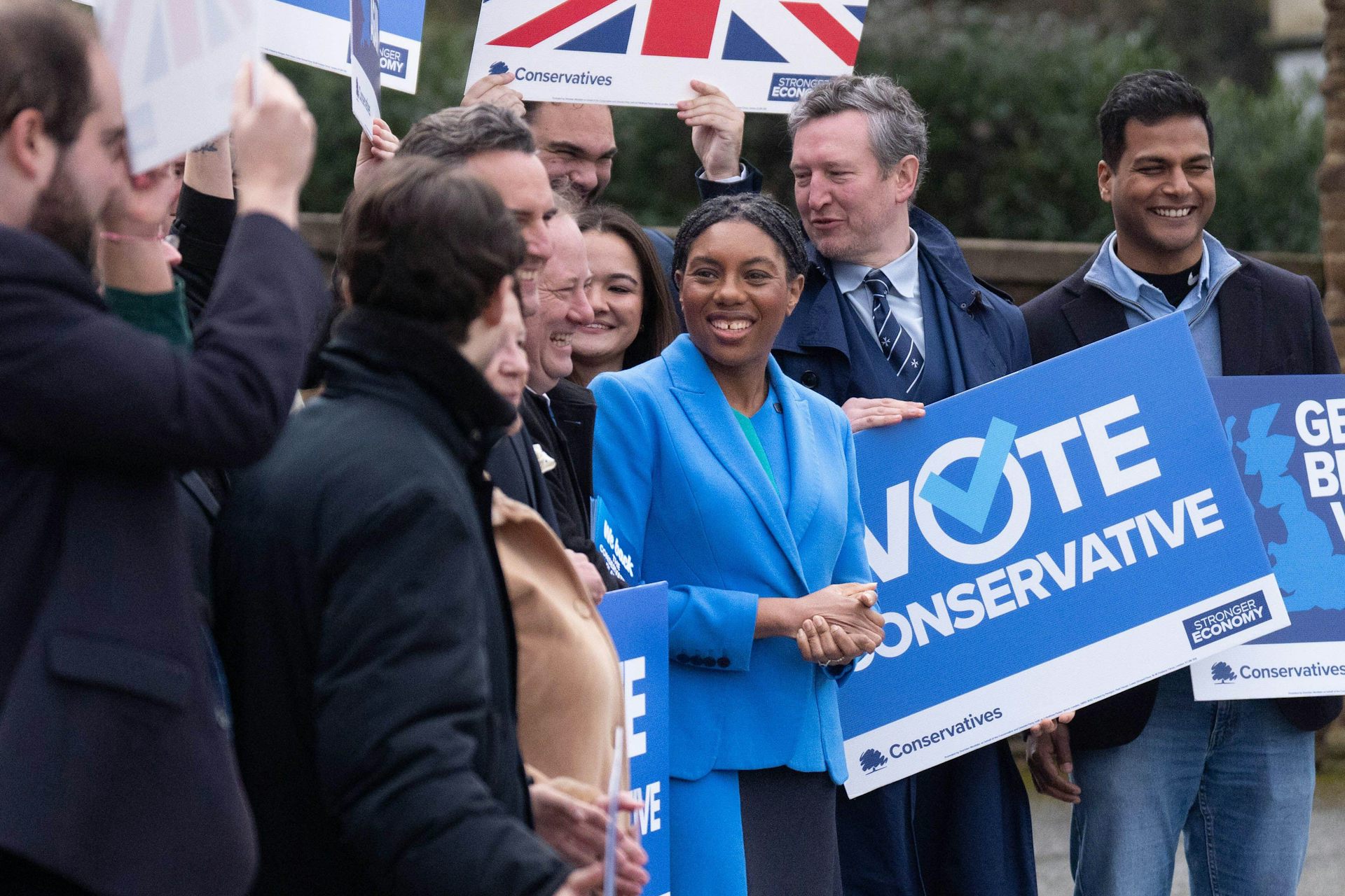 Kemi Badenoch at a campaign event.