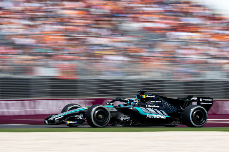 F1 car in a race