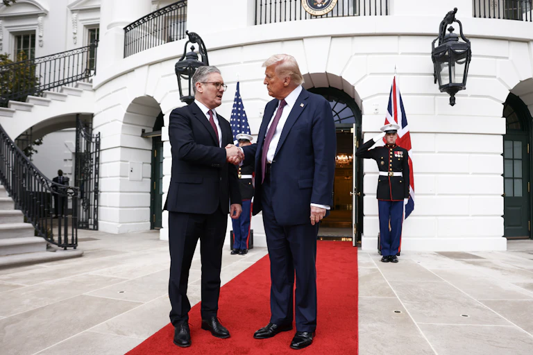 Keir Starmer and Donald Trump at the White House