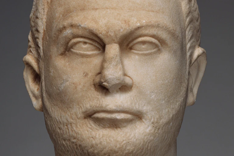Unknown artist/maker (Roman) Fragment of a Togate Statue of Diocletian, about A.D. 295–300 Asia Minor marble, fine white Object: 35 cm (13 3/4 in.)