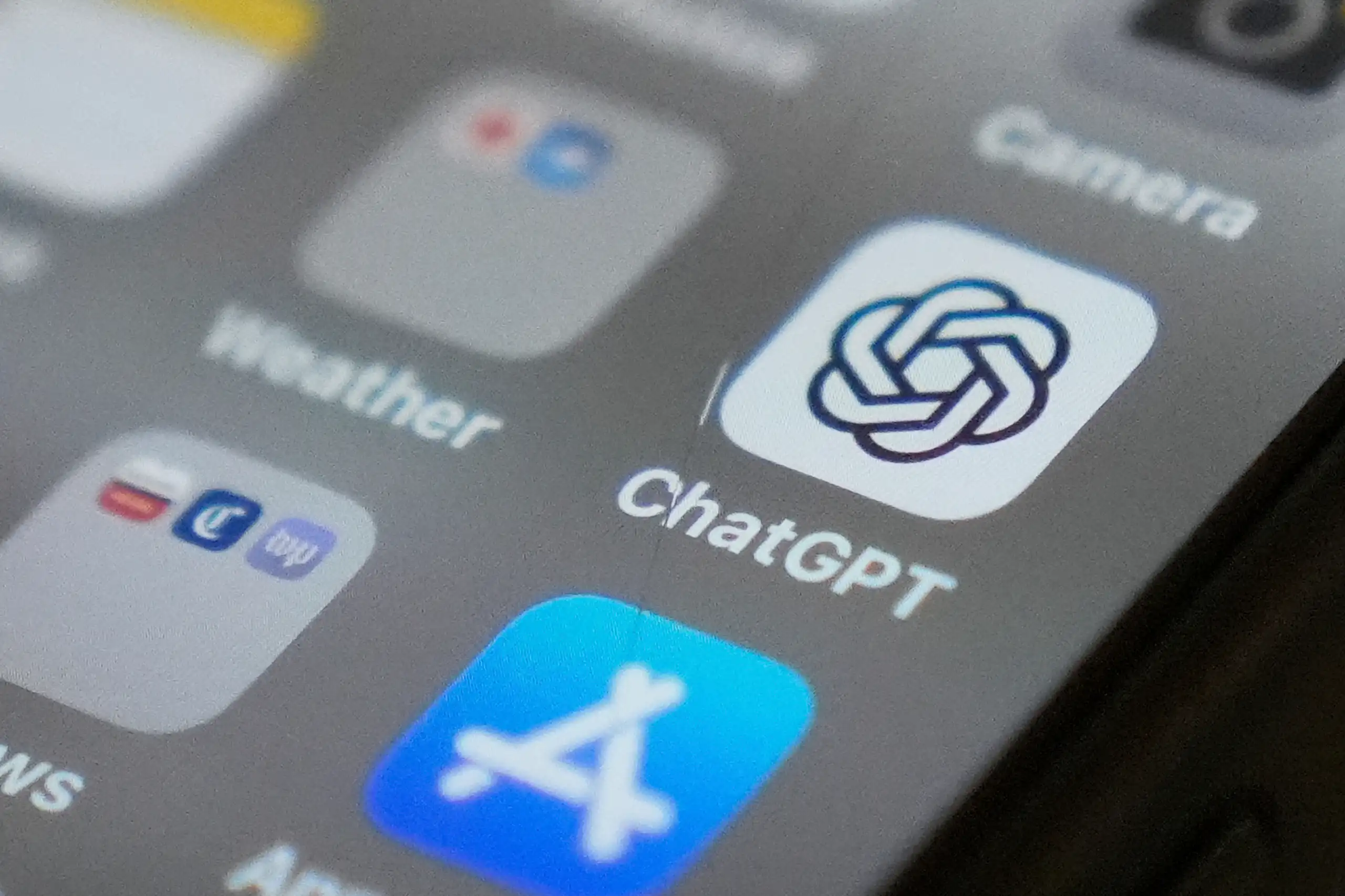 A smartphone screen showing the ChatGPT app icon