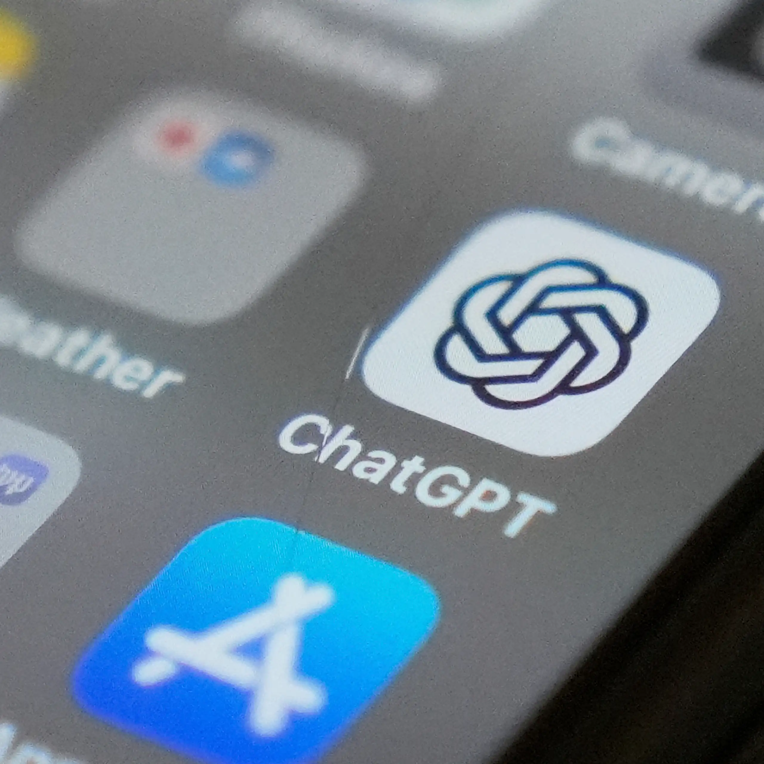 A smartphone screen showing the ChatGPT app icon