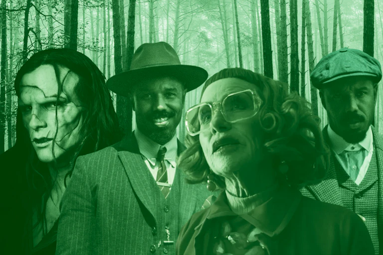 (L-R) Frankenstein's Monster, Smoke from Sinners, Aunt Gladys from Weapons and Stack from Sinners.
