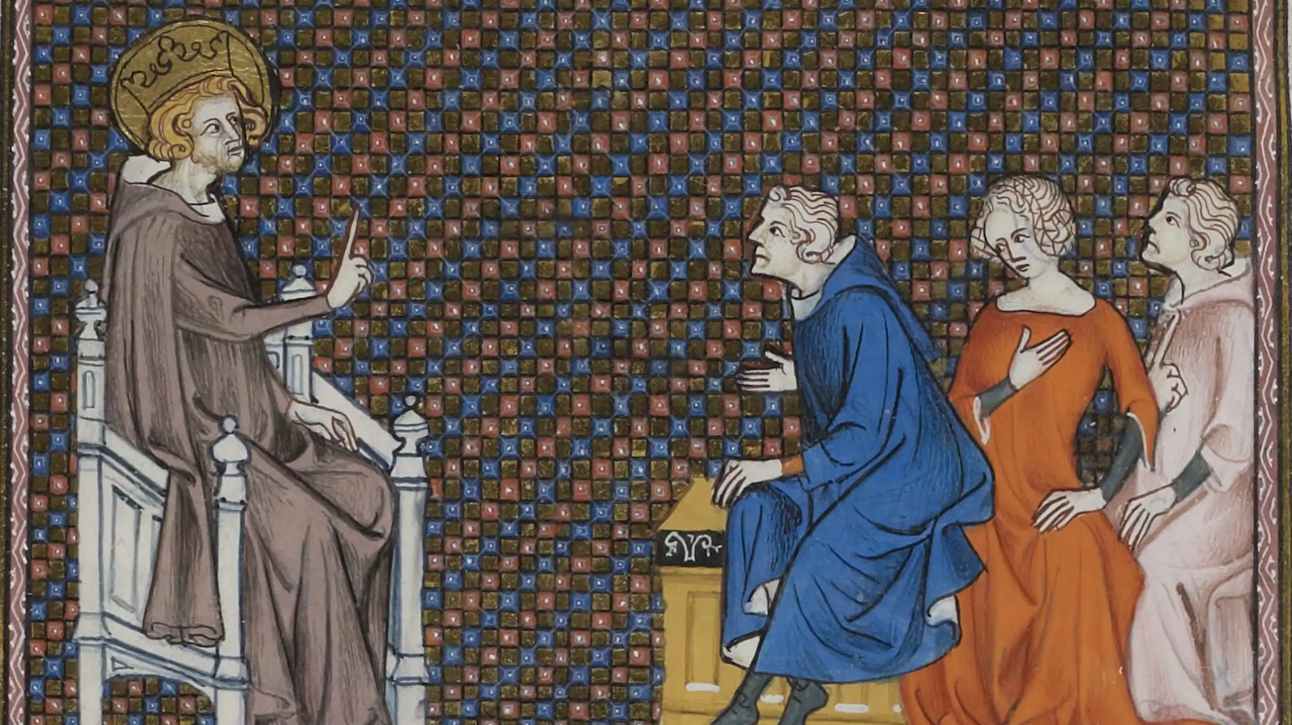 Saint Louis enseigne à ses enfants