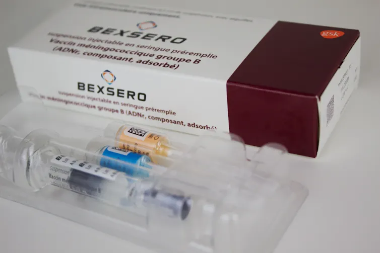 A box containing the Bexsero vaccine.