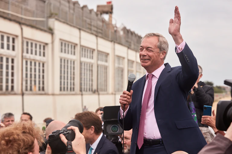 Nigel Farage Waving Clacton
