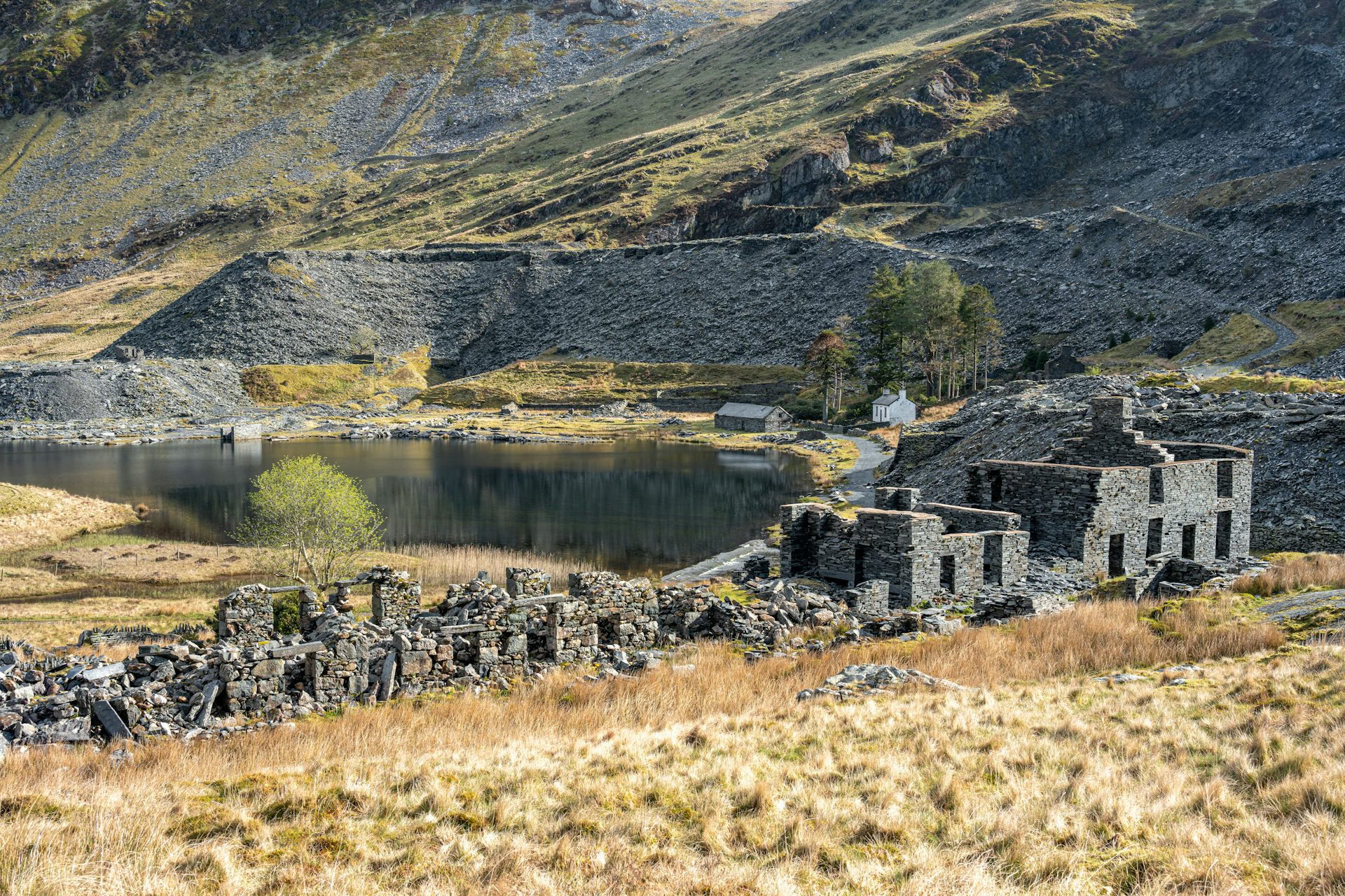 An abandoned slate quarry.