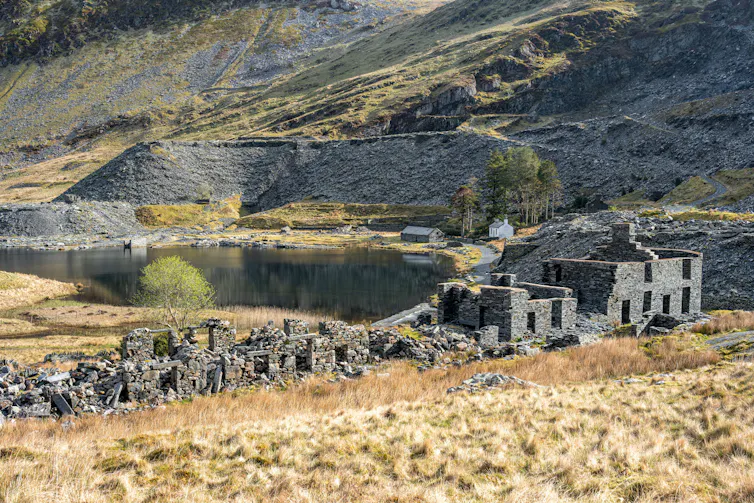 An abandoned slate quarry.
