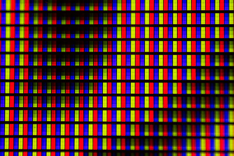 close up image of pixels on a screen