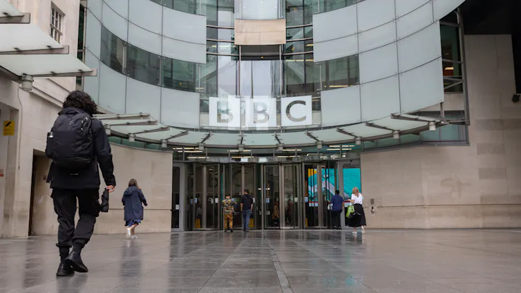 Front facade of BBC broadcasting house