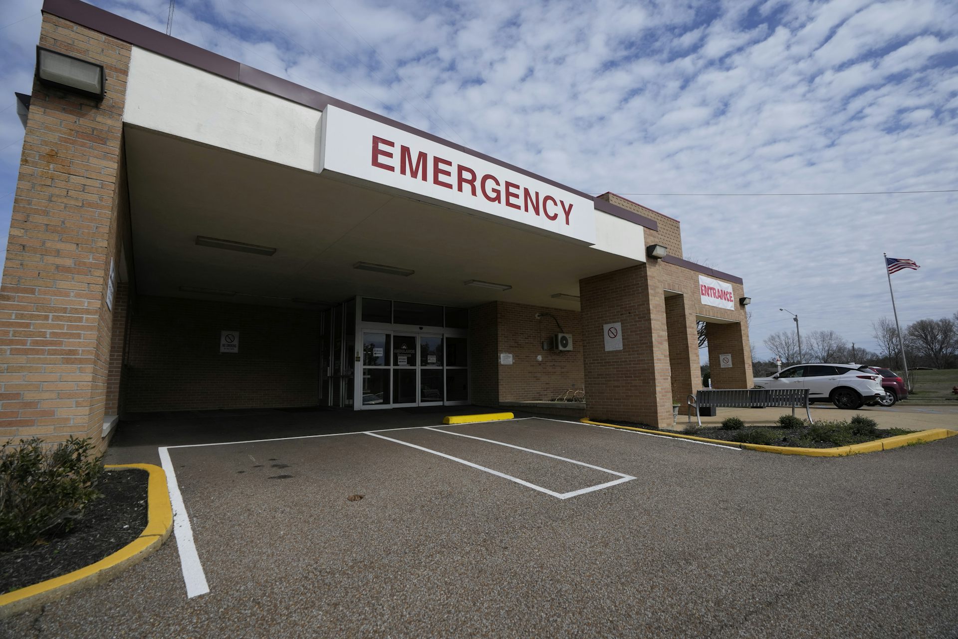 Exterior of an emergency department of a hospital