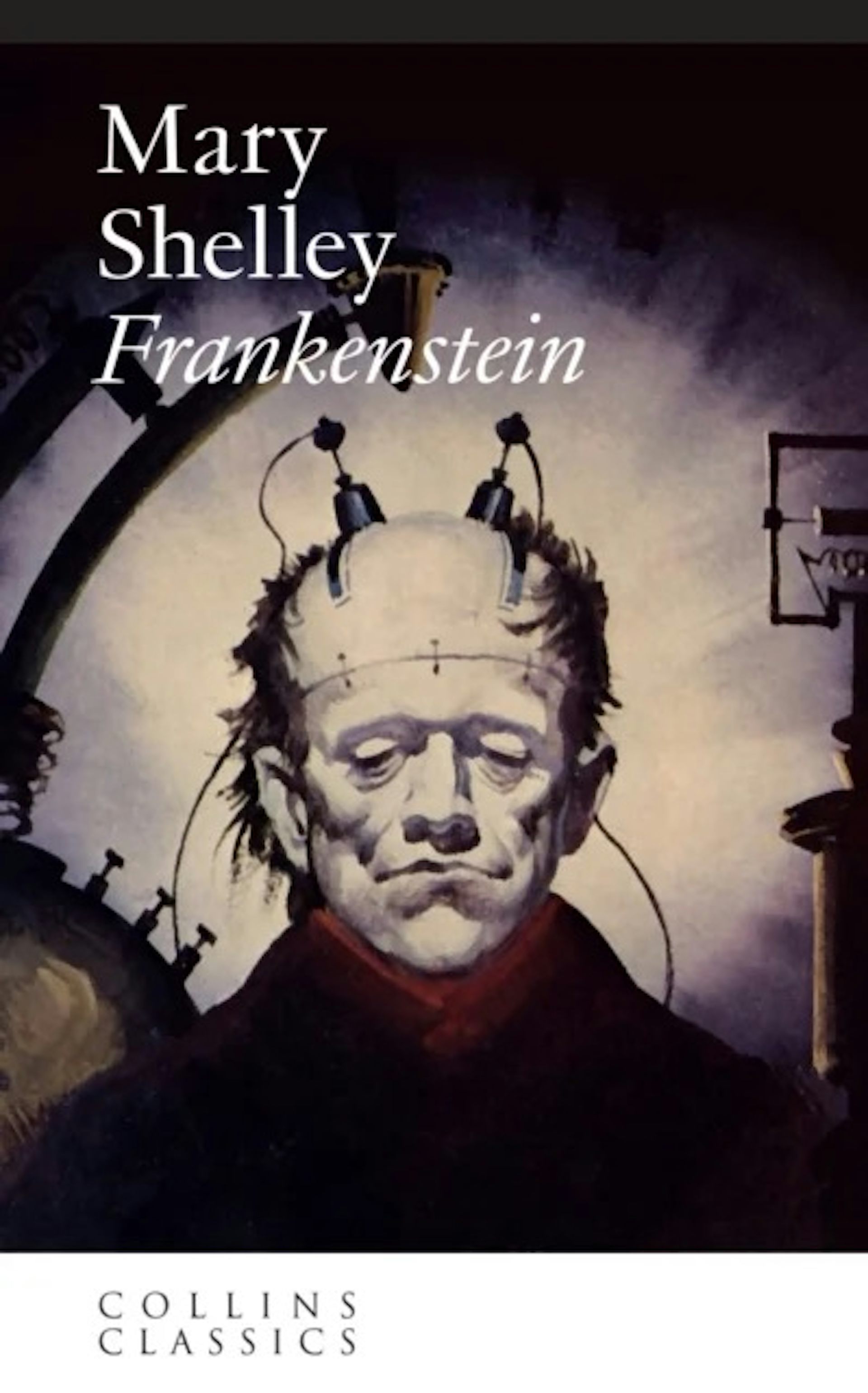 Book jacket for Frankenstein by Mary Shelley