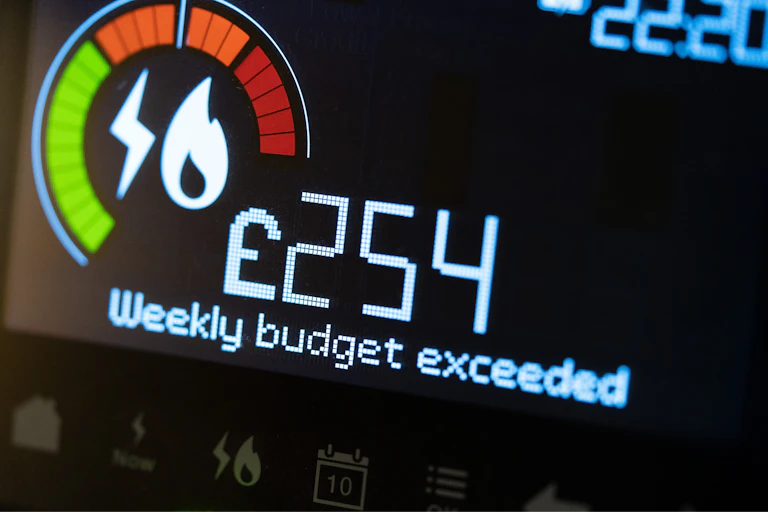 smart meter saying 'weekly budget exceeded'