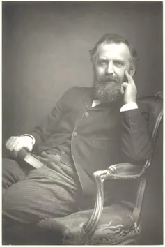 A black and white photo of William Thomas Stead
