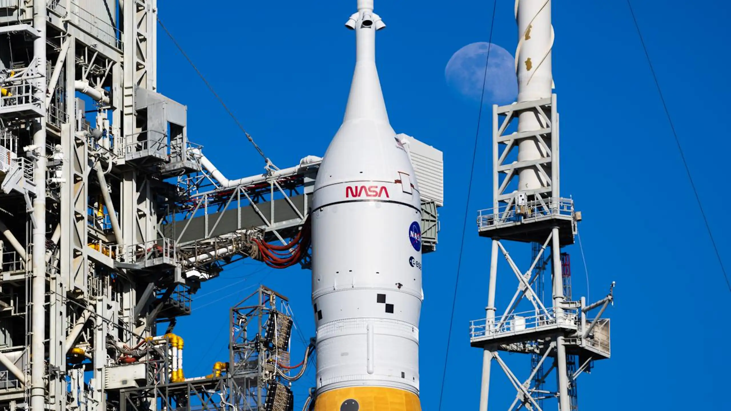 The Space Launch System and Orion spacecraft.