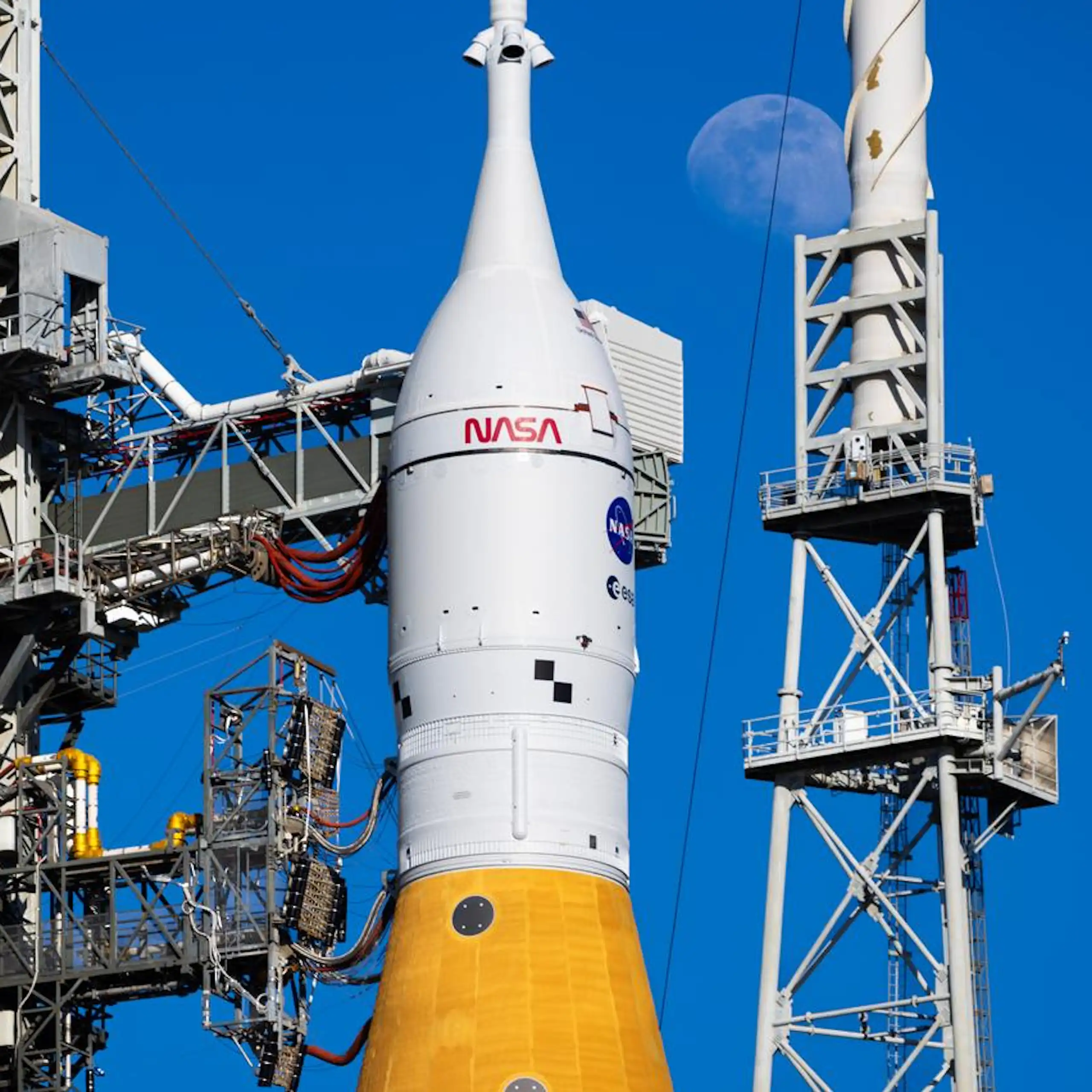The Space Launch System and Orion spacecraft.