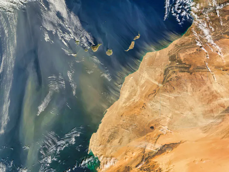 Local weather trade is changing Saharan dirt – and Europe is downwind 2 Satellite image of dust storm