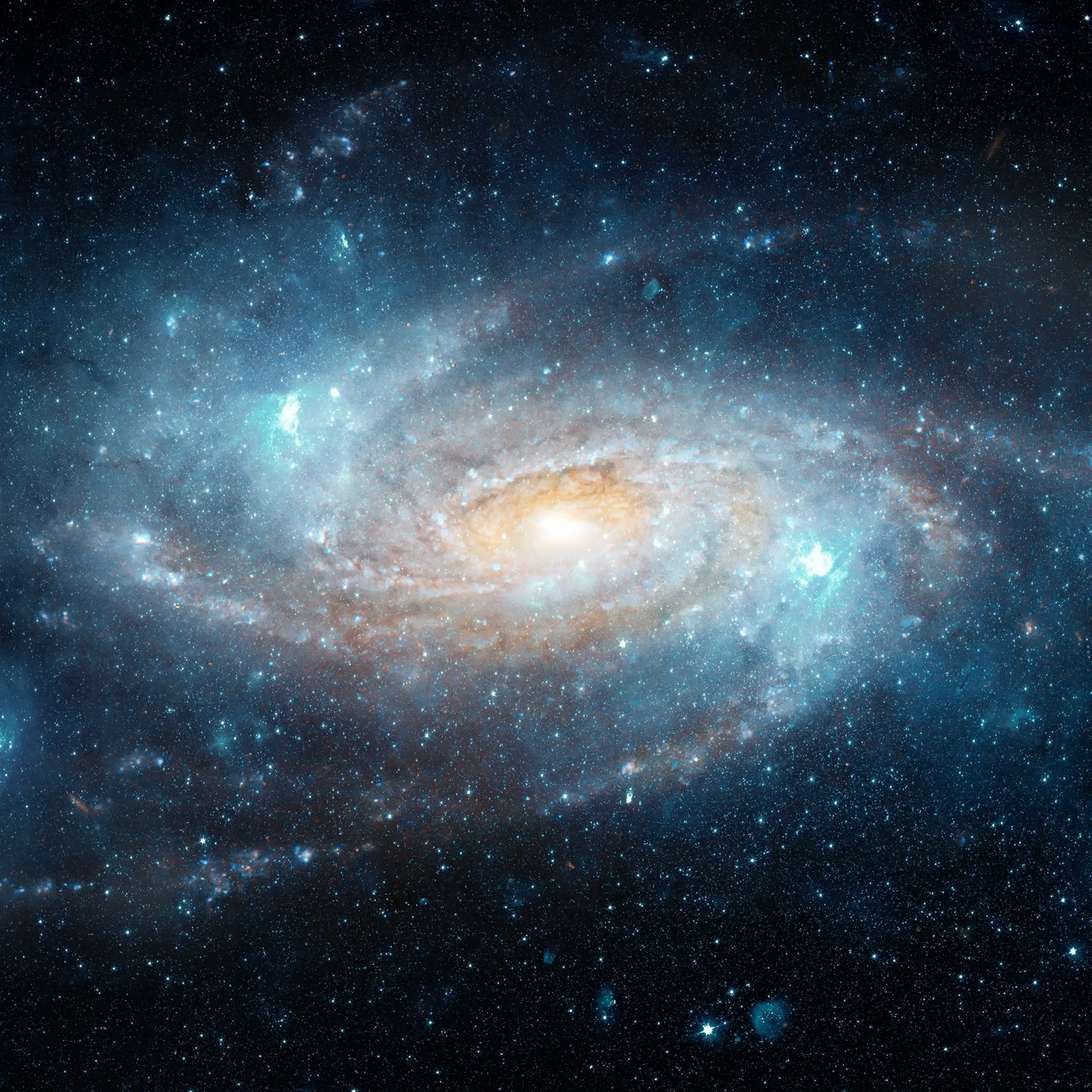 Imagen de una galaxia en espiral.