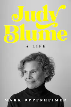 book cover: Judy Blume: A Life - with an older Blume in a black turtleneck, with short curls
