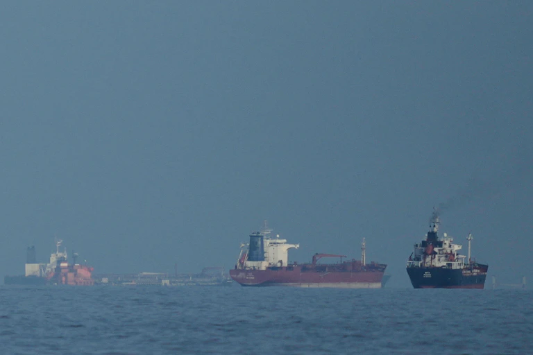 Ships in the strait of Hormuz, March 11.