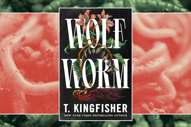 Book cover and worms