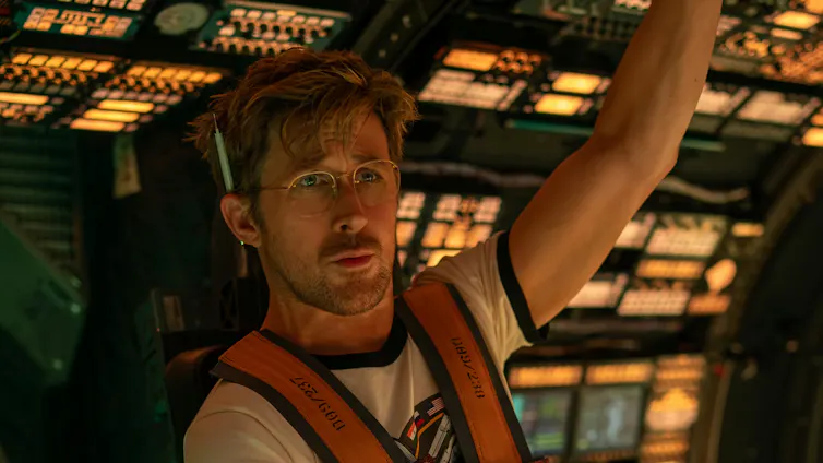 Man in futuristic control room. Project Hail Mary