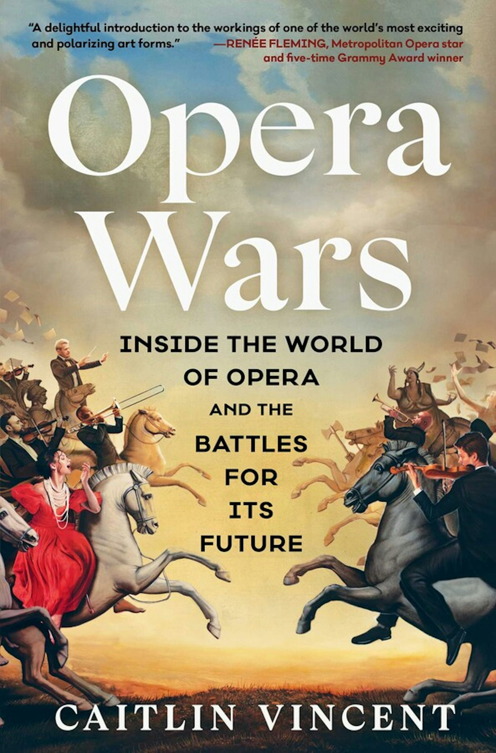 book cover: Opera Wars - people on rearing horses in historical dress