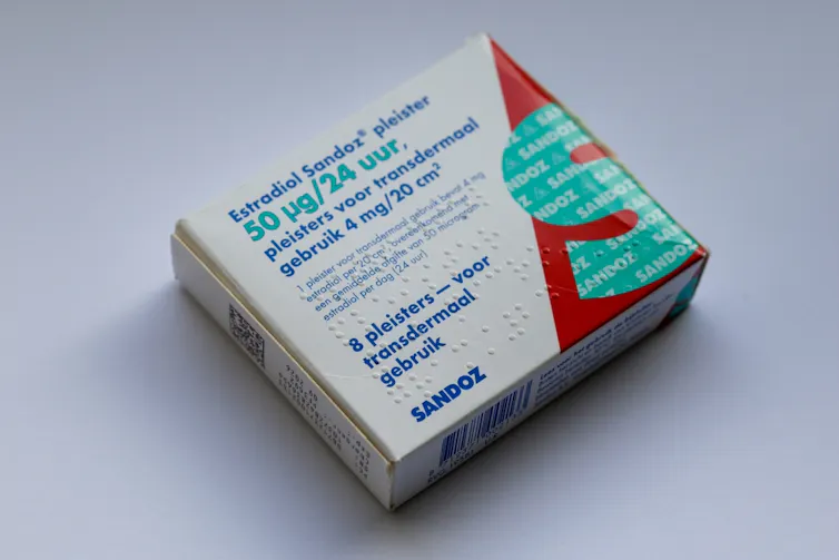A box of HRT patches.