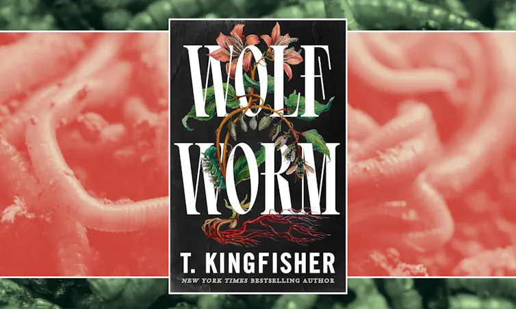 Worms and book cover.