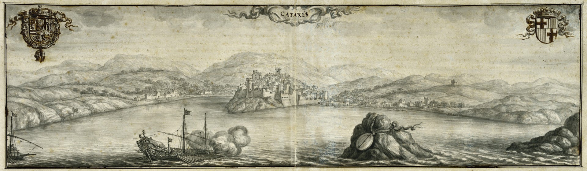 Pierre Maria Baldi, Vista de Cadaqués, 1668.