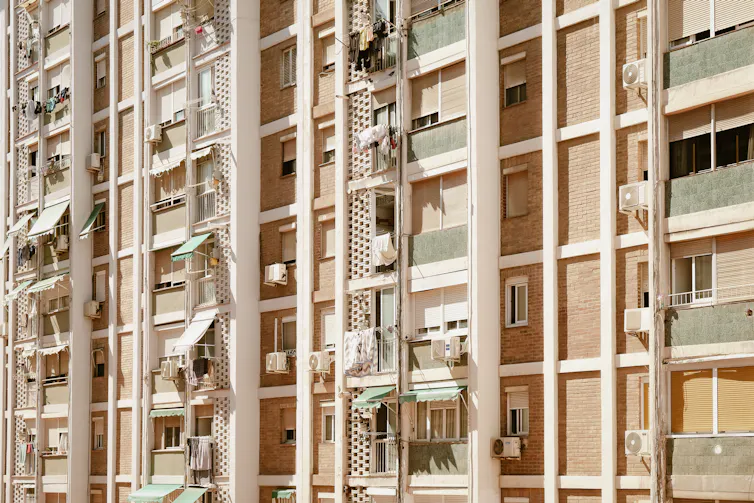 eco-housing flats with balconies