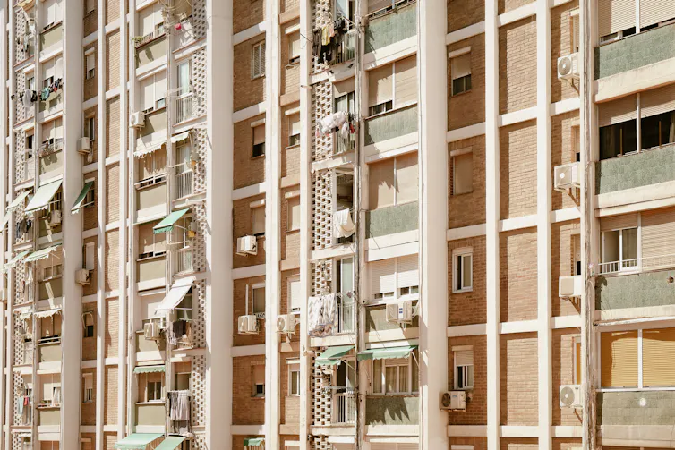 eco-housing flats with balconies