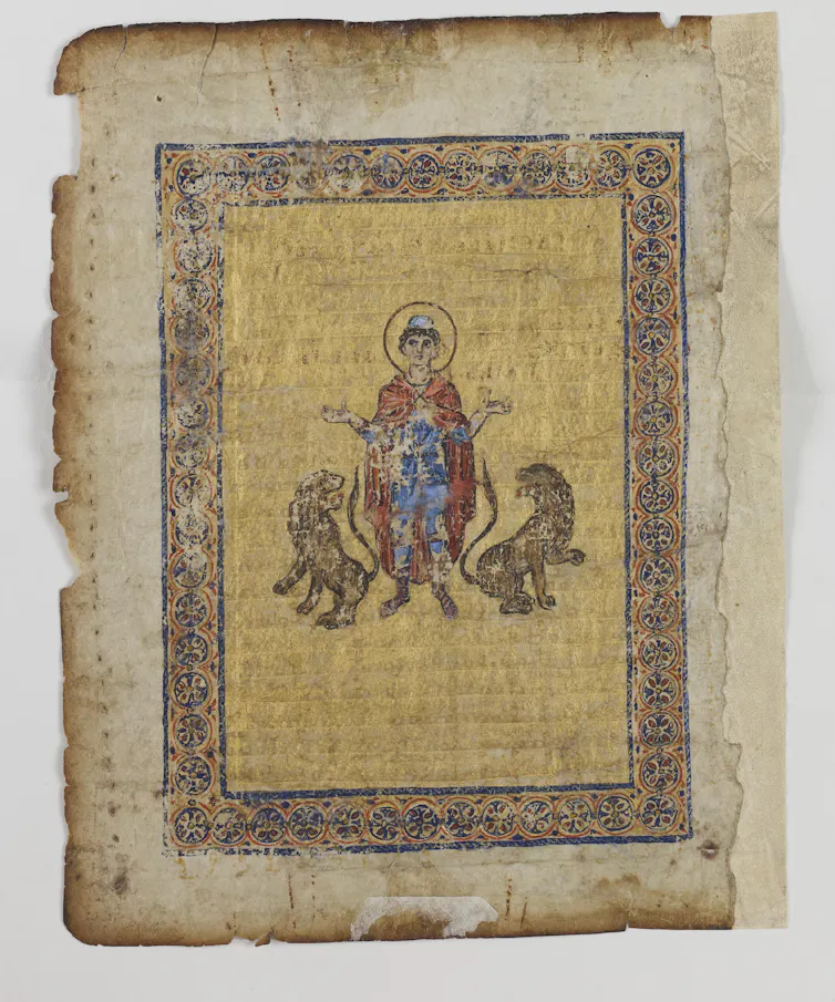 Archimedes' palimpsest: how the misplaced web page reappeared in Blois 2 Blois, Museum of Fine Arts, Inv. 73.7.52 (Photo IRHT-CNRS) = Palimpsest of Archimedes (olim Constantinople, Metochion tou Panagiou Taphou, shelf mark 355), p. 123 r