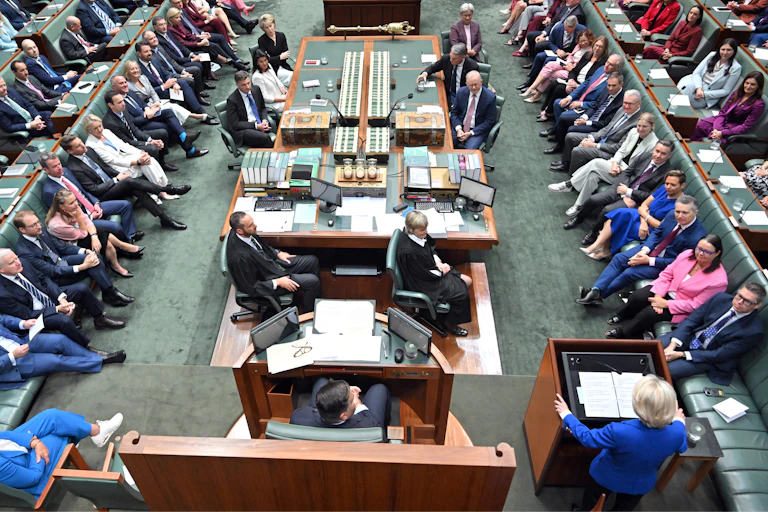Australian House of Representatives during a parliamentary session