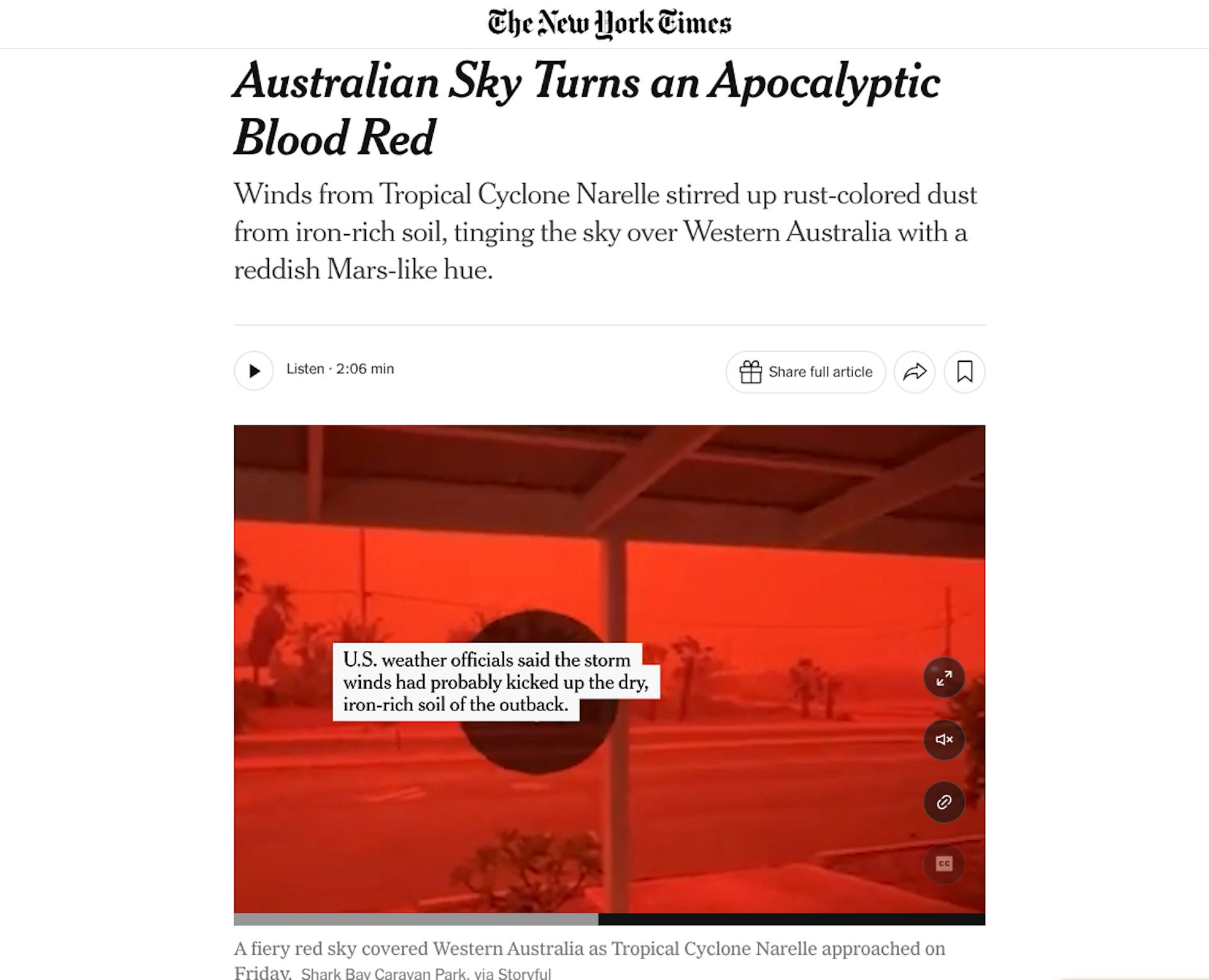 What caused the blood red skies in Western Australia? A weather expert explains