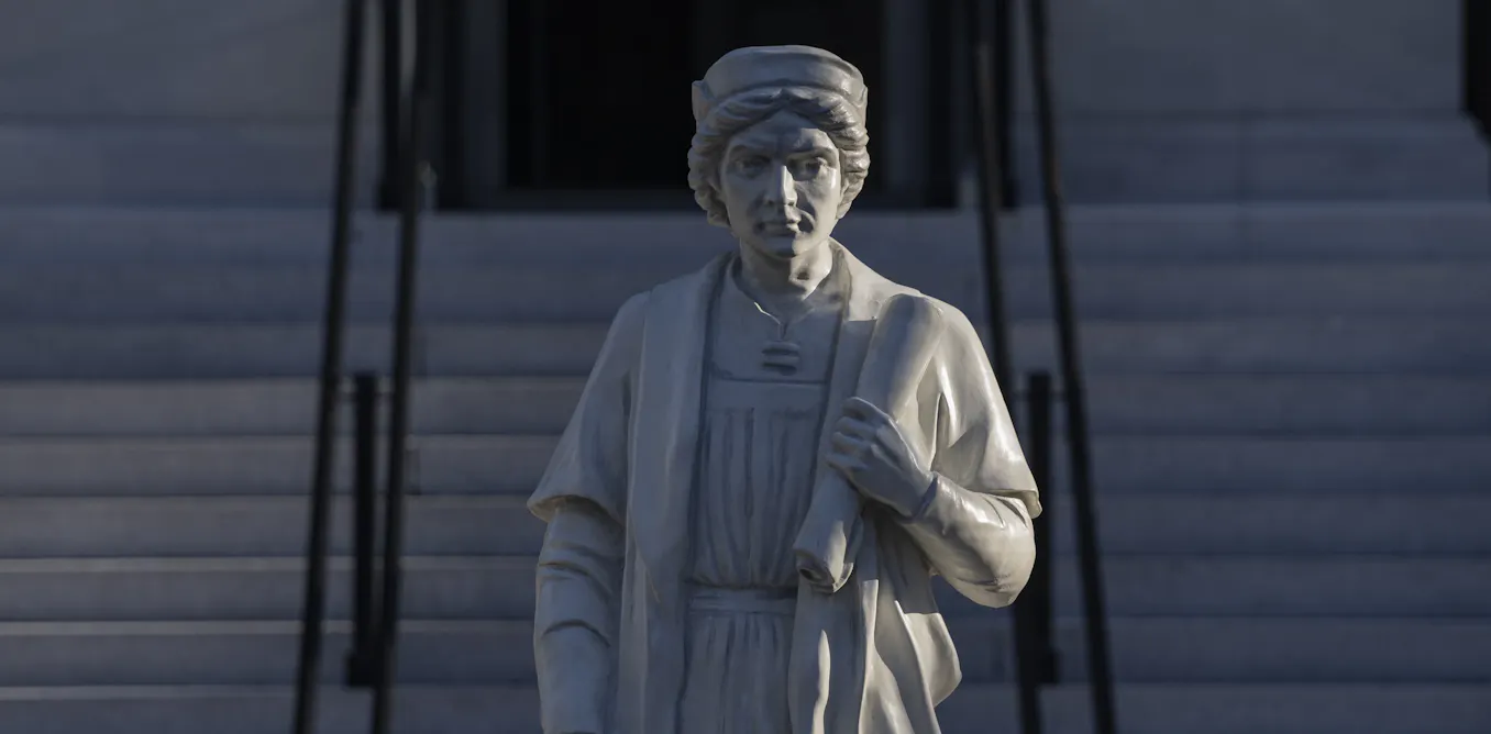 Trump welcomes Columbus to the White House – and reignites America’s history wars