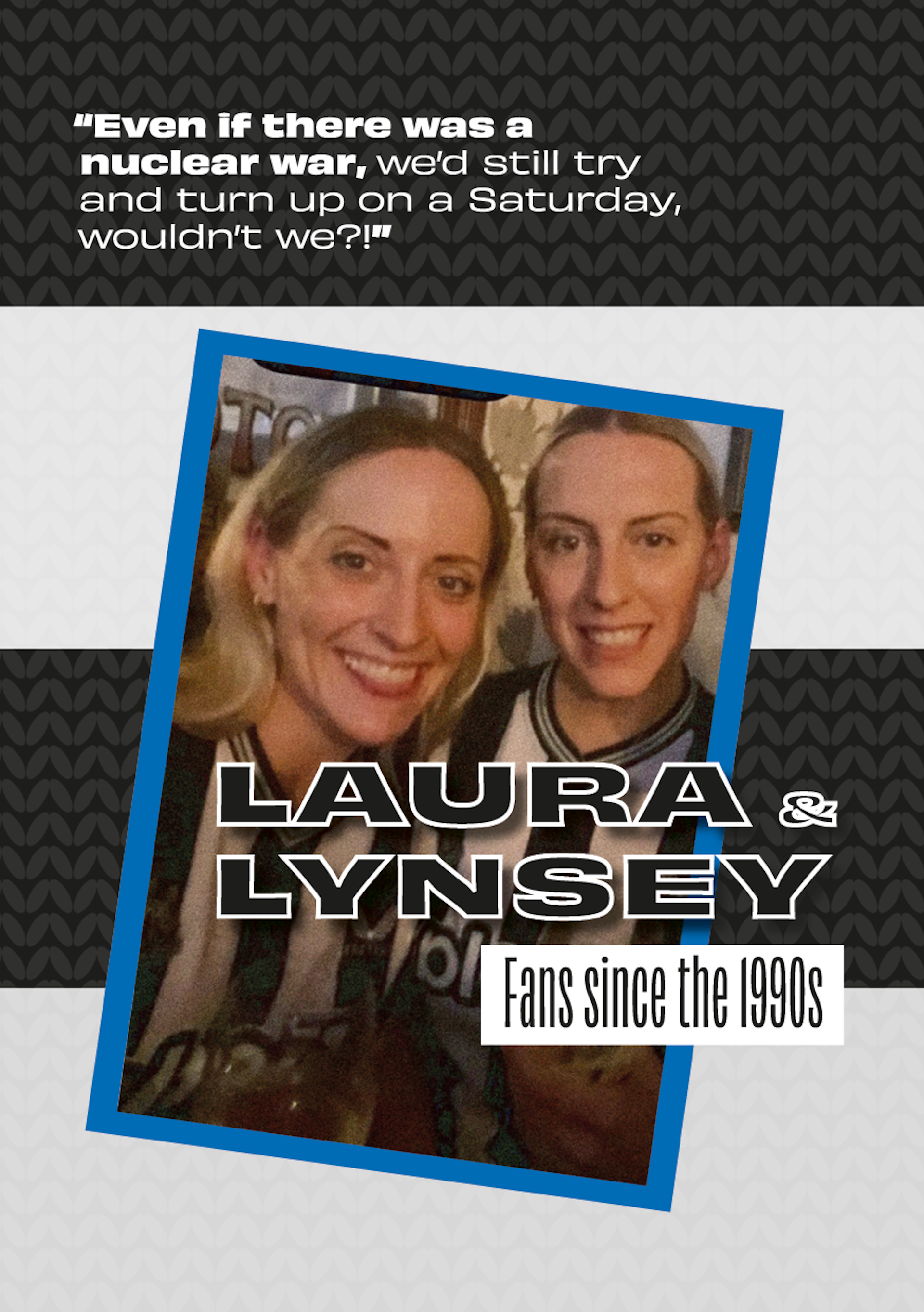 An image of two young female football fans.